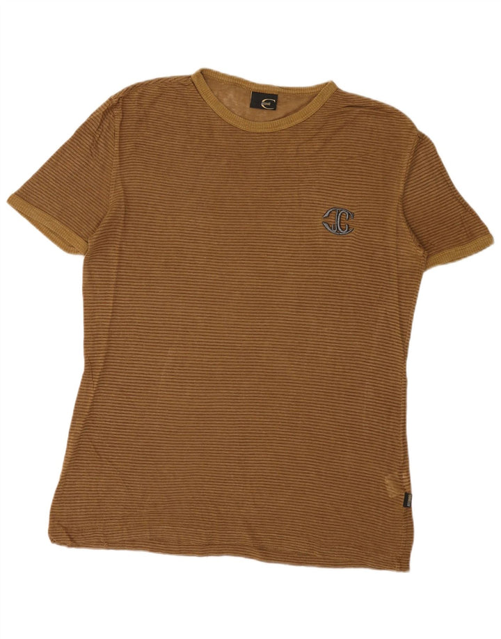 Just Cavalli T-shirt da uomo Top marrone medio a righe