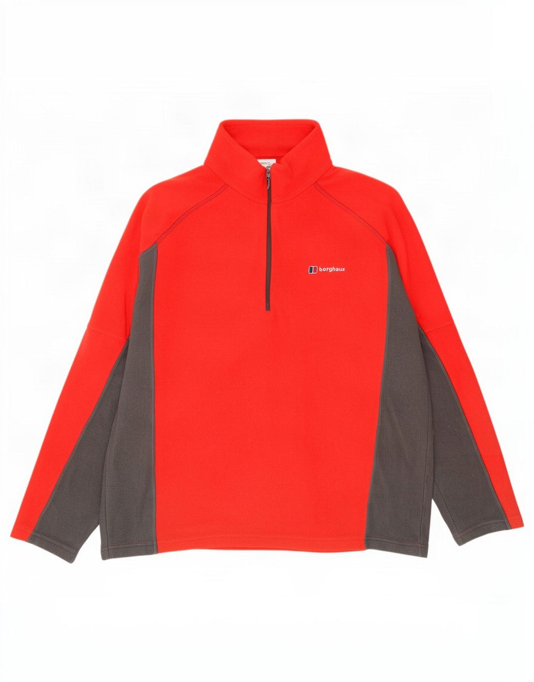 Berghaus Fleece Jumper med lynlås til mænd Medium Rød Colourblock Polyester