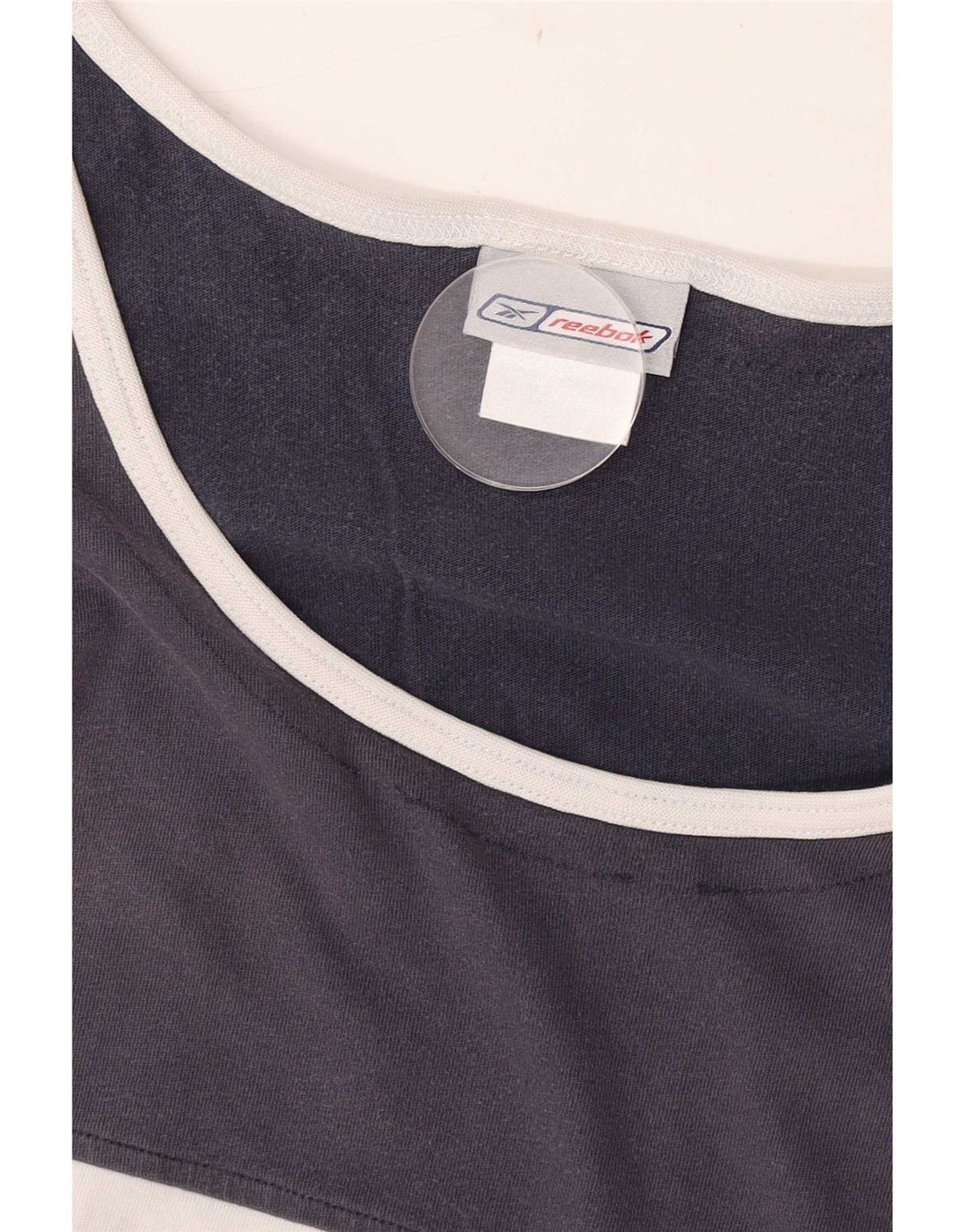 Reebok Mens Vest Top XL Navy Blue Colourblock Cotton