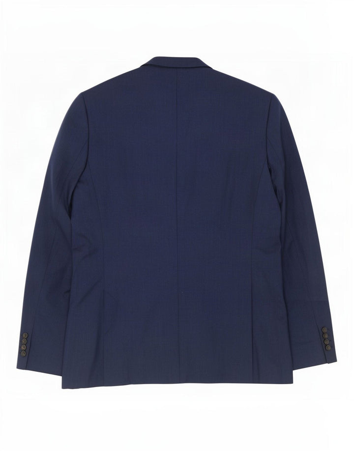 Marks & Spencer Mens Tailored 2 Button Blazer Jacket UK 42 Large Navy Blue