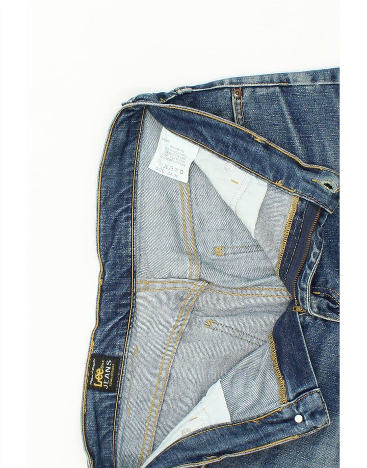 LEE Womens Straight Jeans W34 L30  Blue Cotton