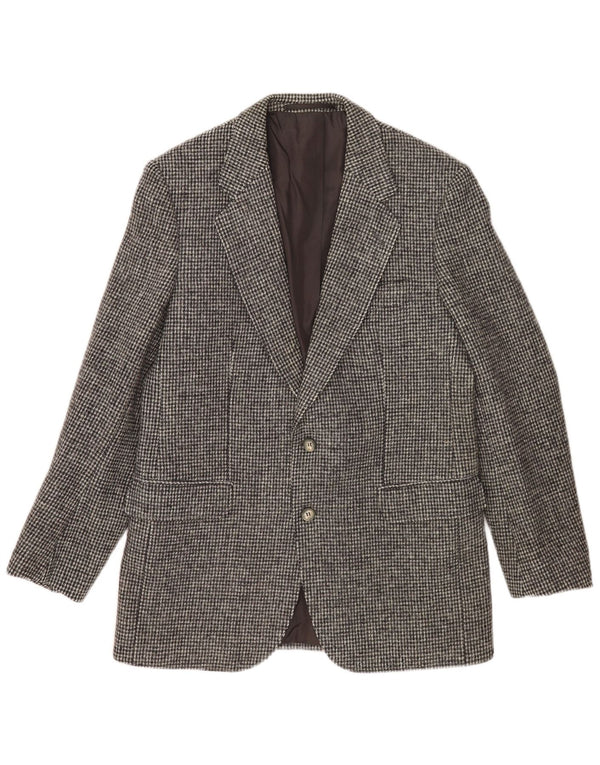 Harris Tweed Chaqueta tipo blazer de 2 botones para hombre UK 38 Medium Grey Check