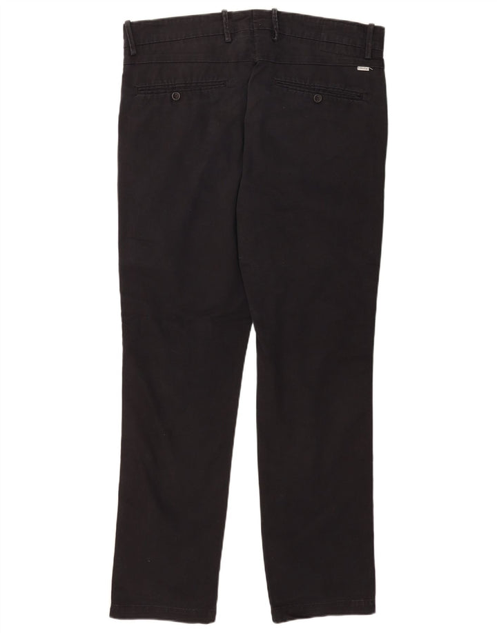 Levi's Mens Slim Chino Trousers W36 L32 Black Cotton