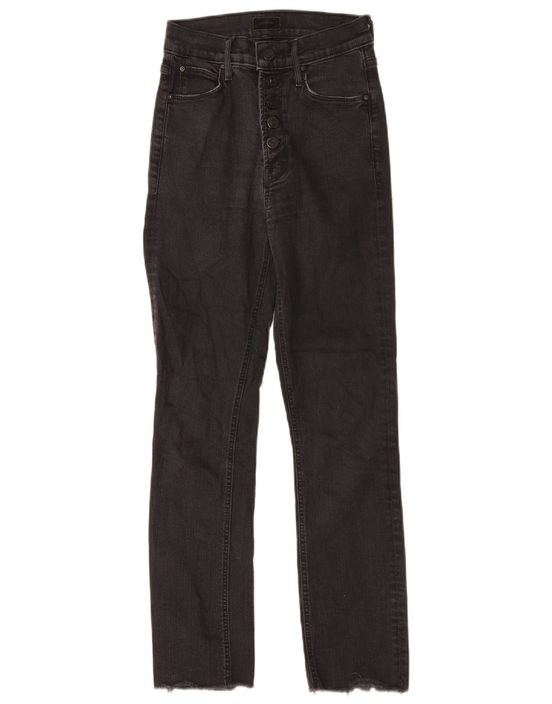 Mother Womens Slim Jeans W25 L27 Black Cotton