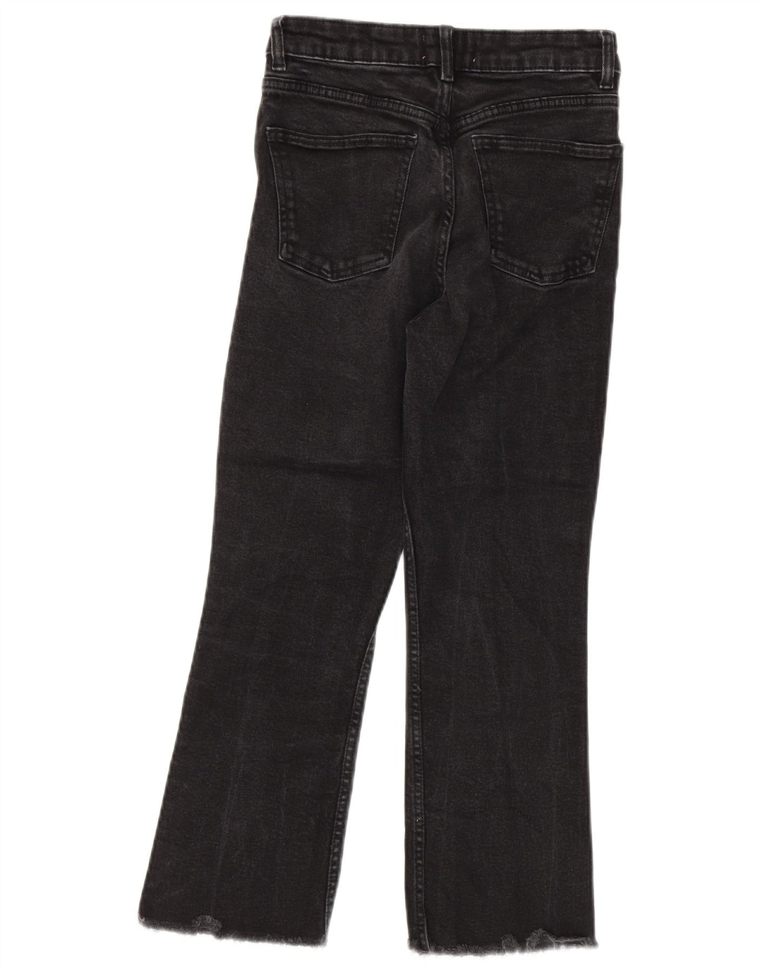 Zara Womens Cropped Jeans EU 38 Small W28 L24 Black