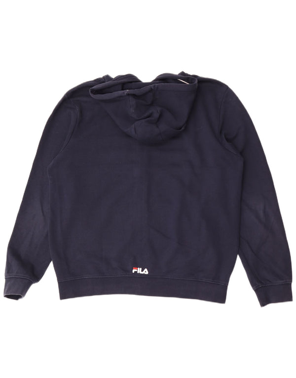 Fila Hættetrøje med lynlås til mænd XL Marineblå Colourblock Bomuld