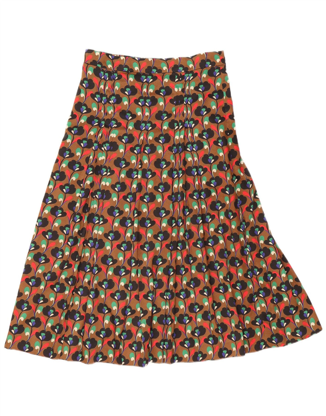 Zara plisseret nederdel til kvinder Medium W28 Brun blomsterpolyester