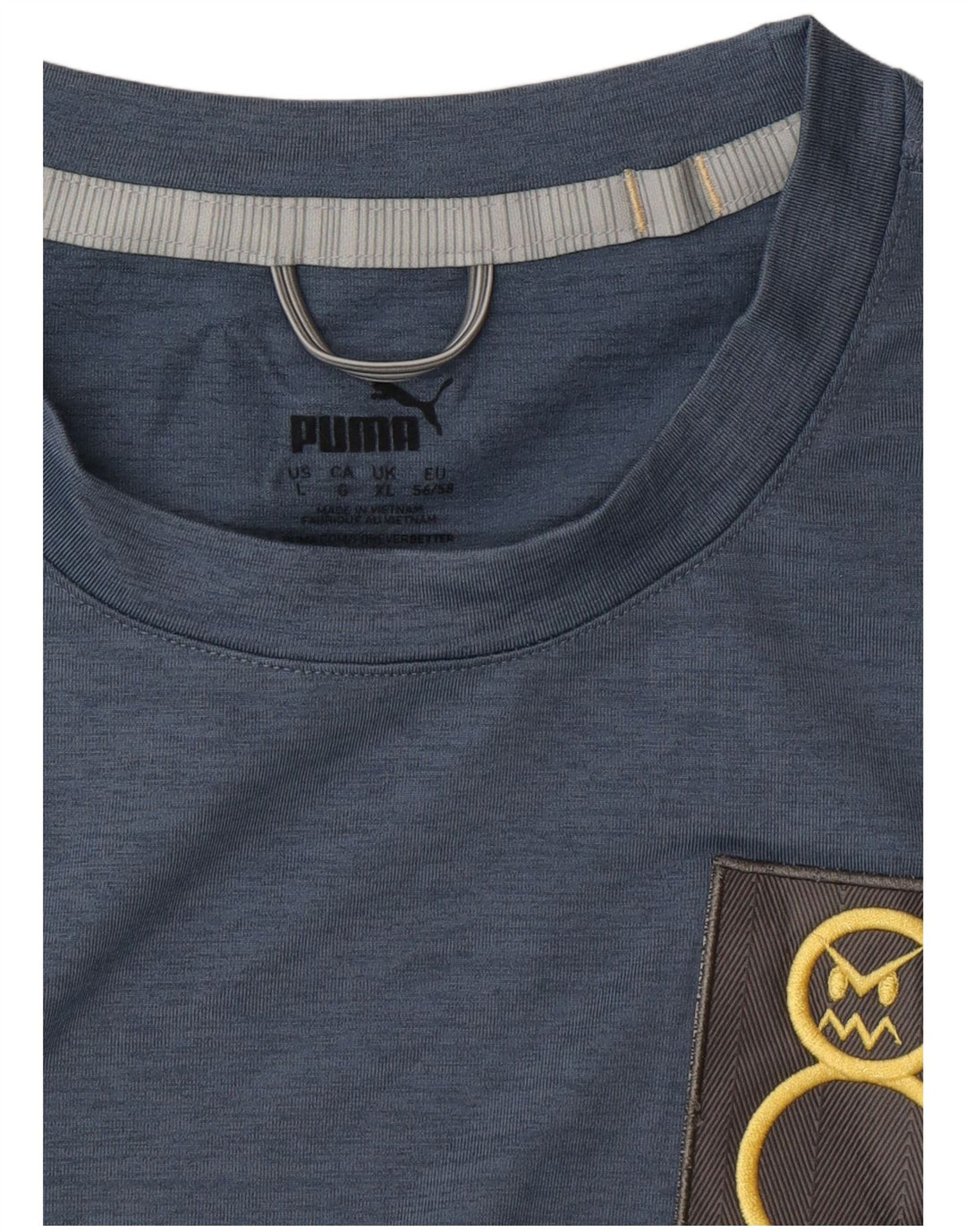 PUMA Mens Graphic Sweatshirt Jumper XL Blue Flecked