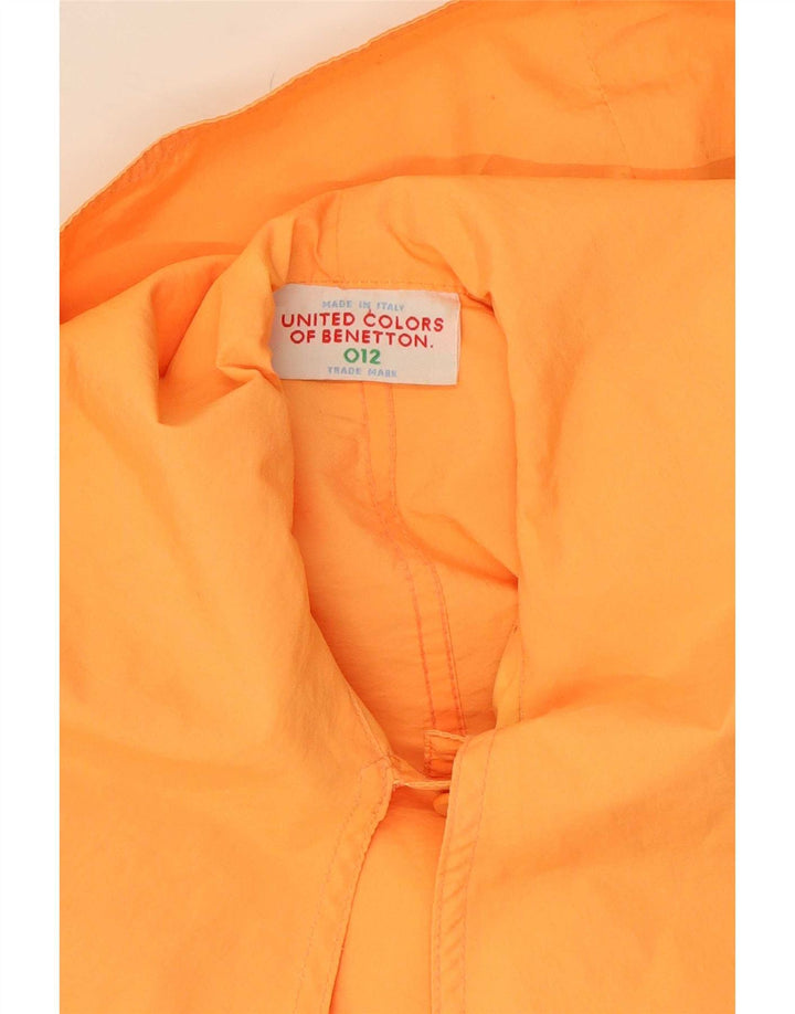 Benetton piger hætte regnjakke 11-12 år orange polyester