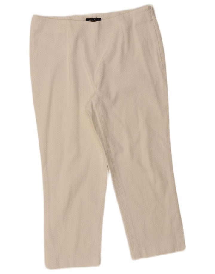 Luisa Spagnoli Womens Capri Trousers IT 44 Medium W30 L21 White Cotton