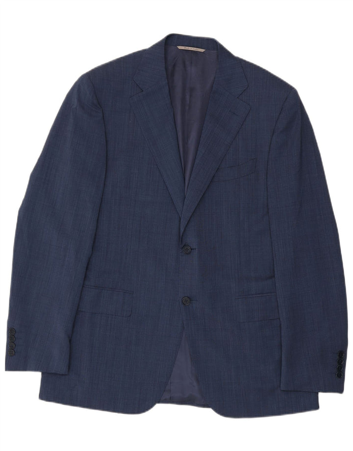 Canali Mens 2 Button 2 Piece Suit IT 50 Large W34 L30 Navy Blue Wool
