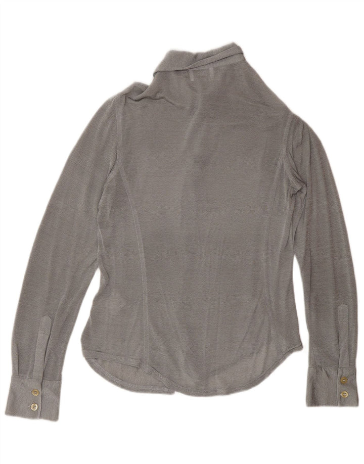 Swish Womens Shirt UK 14 Large Silver
