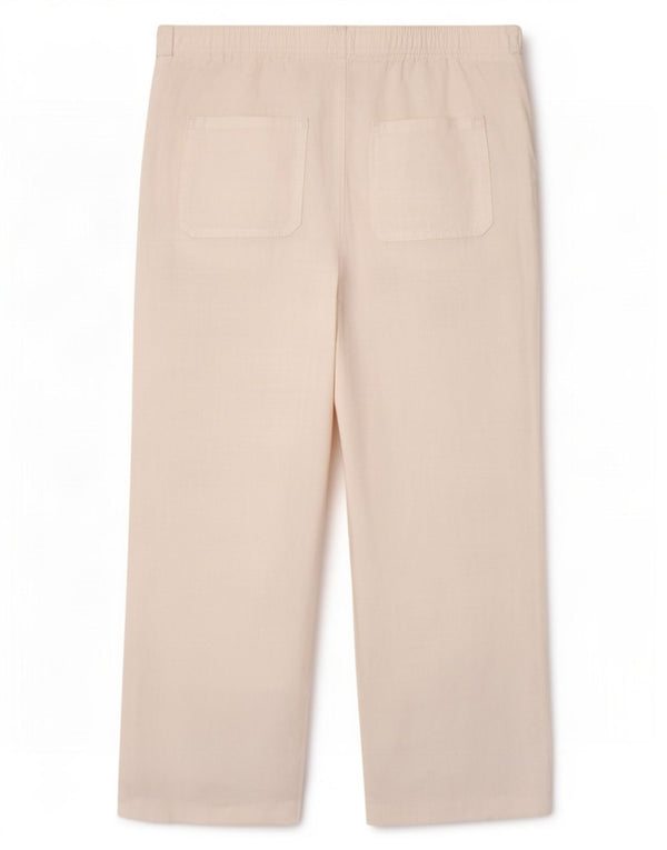 Marks & Spencer Chinobukser med brede ben til kvinder UK 18 XL W38 L27 Hvid hør