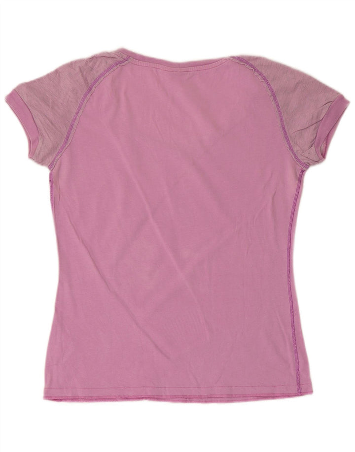 Champion Dame Grafisk T-Shirt Top UK 12 Medium Pink