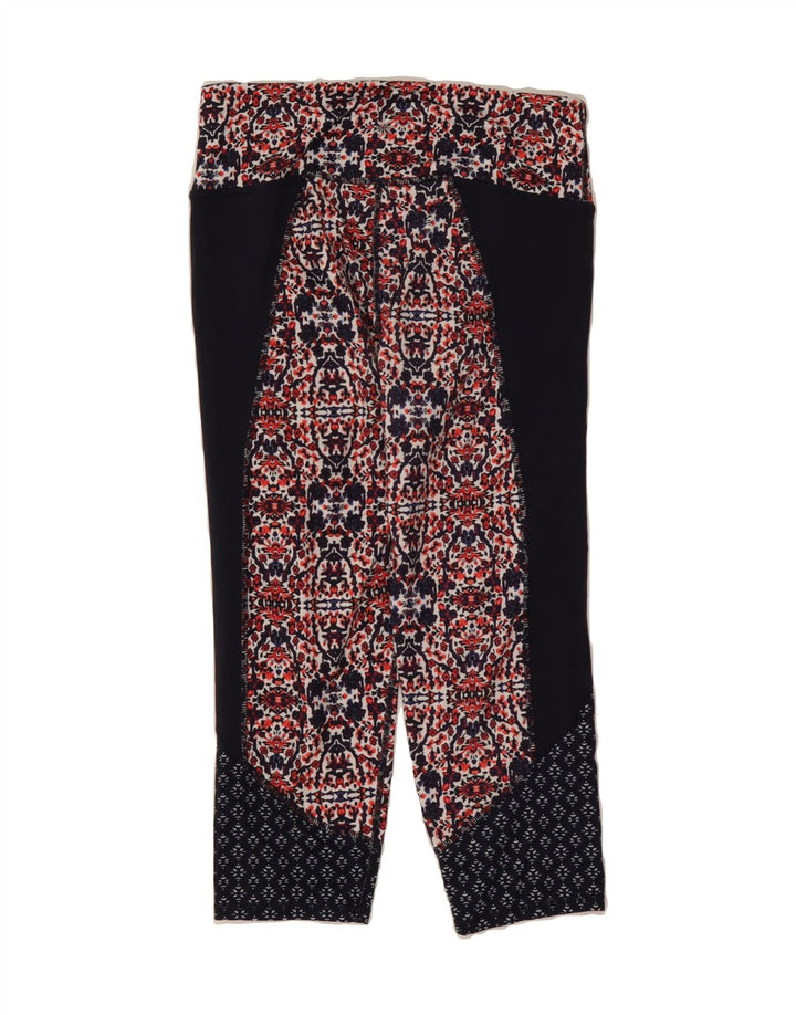ATHLETA Womens Capri Leggings UK 14 Large  Red Floral Polyester Vintage Athleta and Second-Hand Athleta from Messina Hembry 