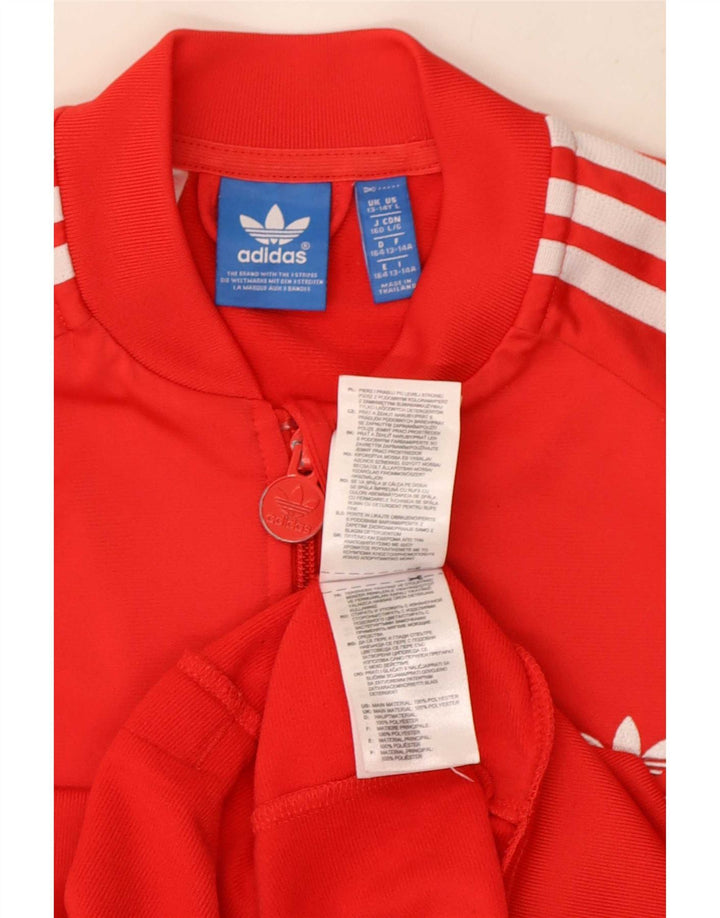 Adidas Jungen Trainingsanzug Top Jacke 13–14 Jahre, rotes Polyester