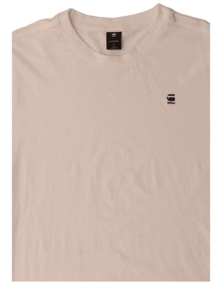 T-shirt da uomo G-STAR Top grande in cotone bianco