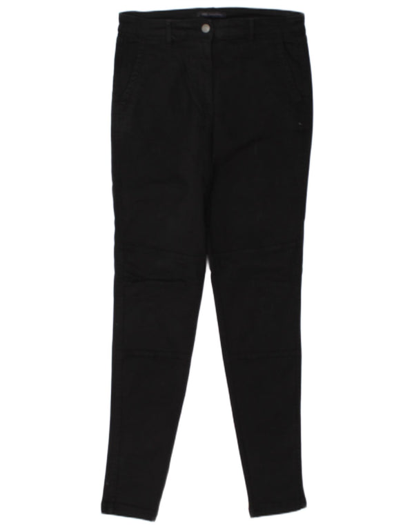 Marks & Spencer Damen Skinny Jeans UK 10 Small W27 L30 Schwarze Baumwolle