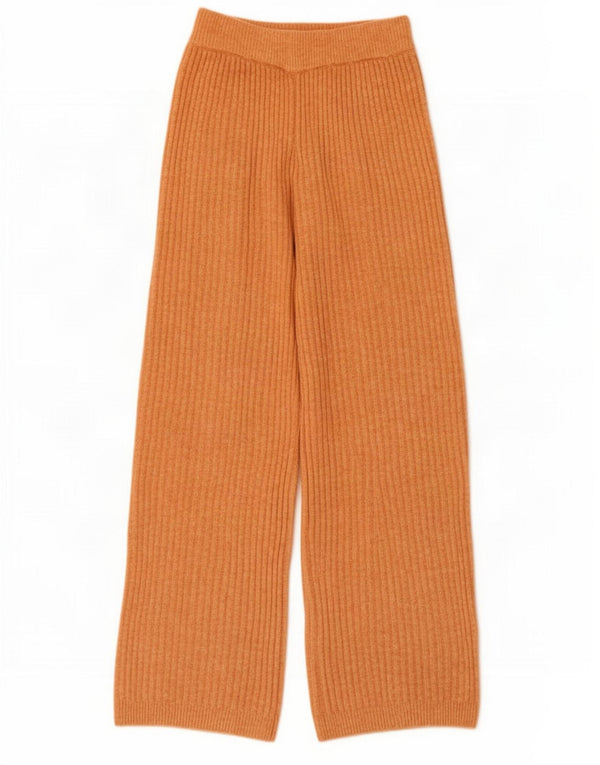 Zara Pantalon de survêtement en tricot coupe ample pour fille 11-12 ans Orange Polyester