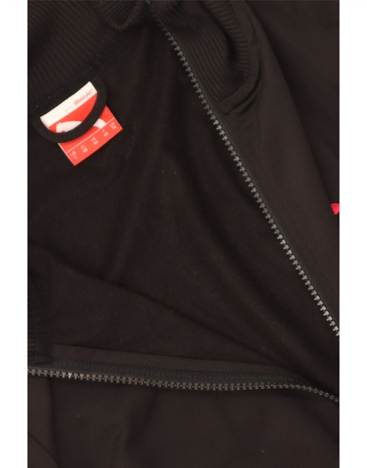 Giacca da tuta da donna Puma UK 14 Large Nero Colourblock Poliestere