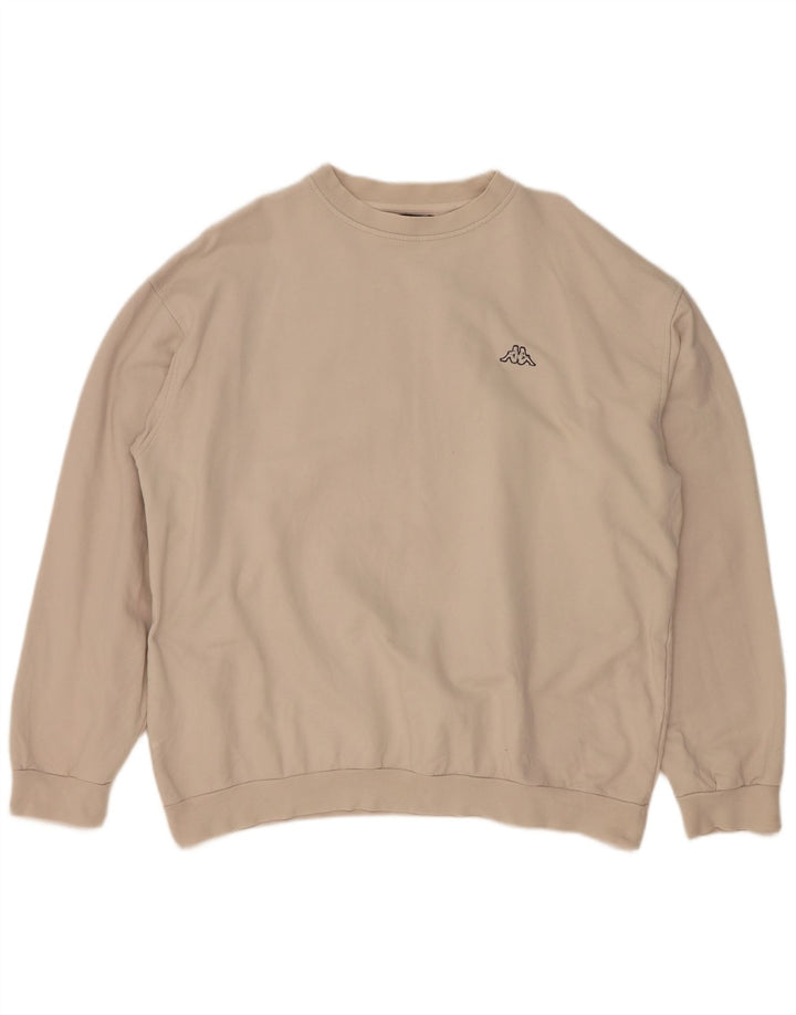 Felpa Kappa Uomo Maglione 2XL Cotone Beige
