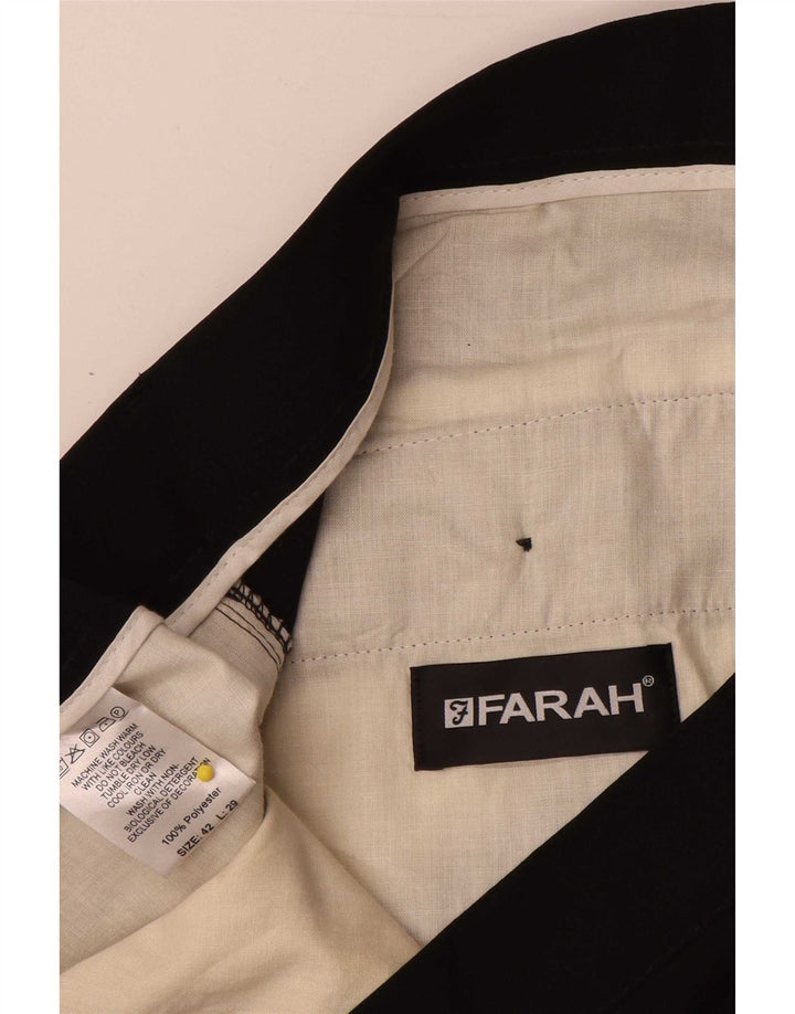 Pantaloni casual dritti da uomo Farah W42 L29 poliestere nero