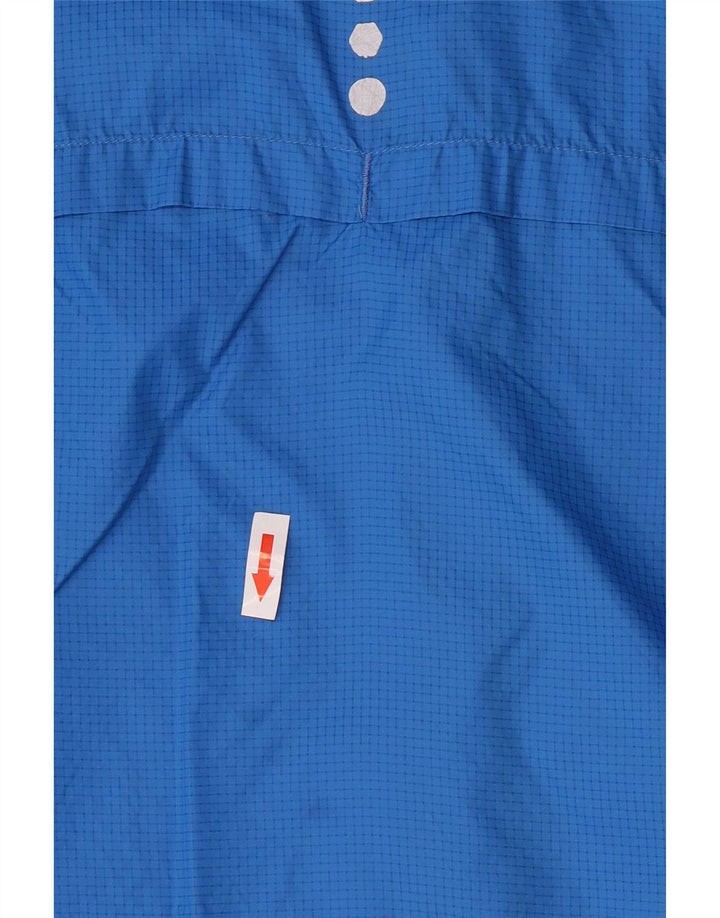 Puma Mens Hooded Rain Jacket UK 42 XL Blue Check Nylon