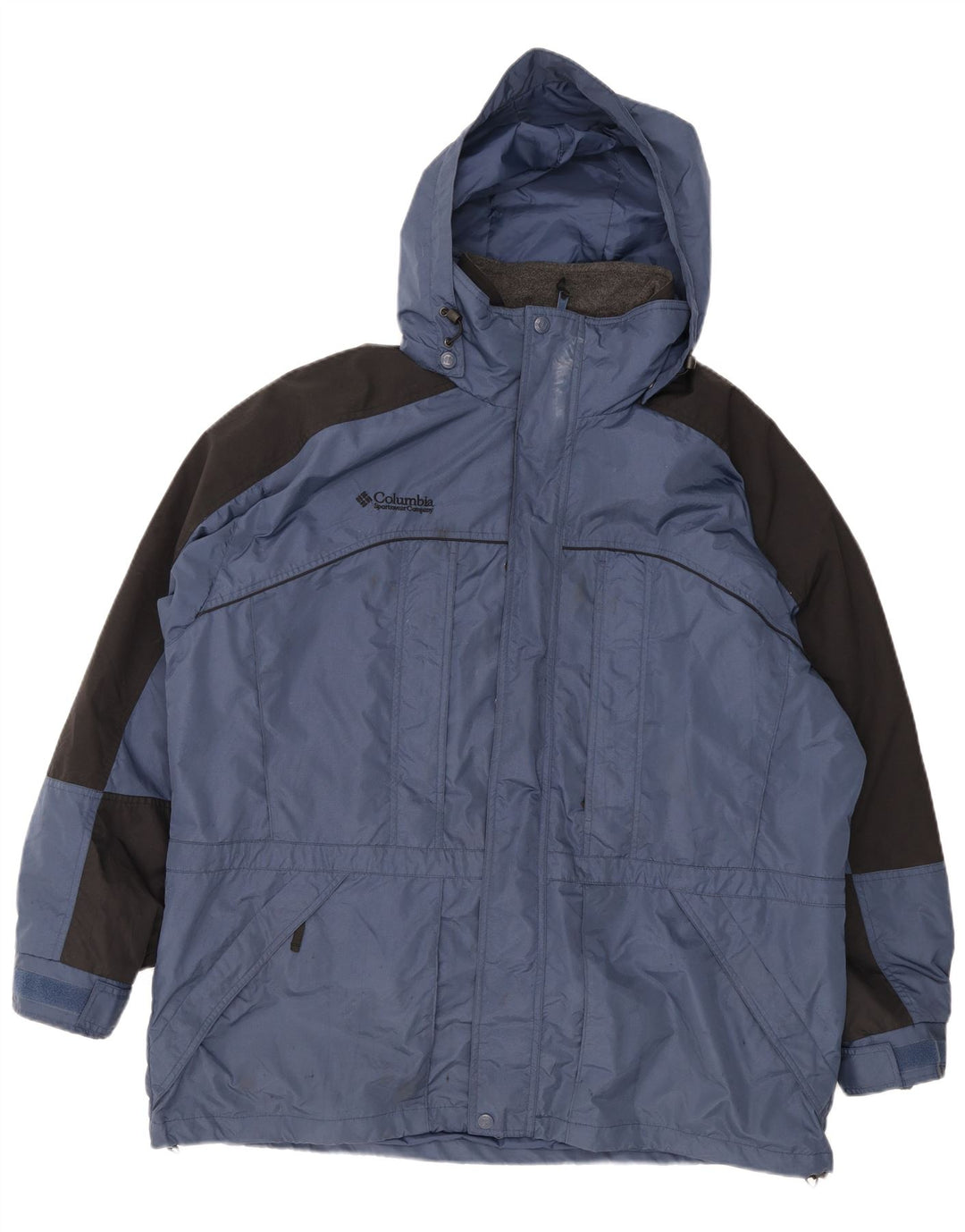 Columbia Mens Interchange Windbreaker Jacket UK 42 XL Blue Colourblock