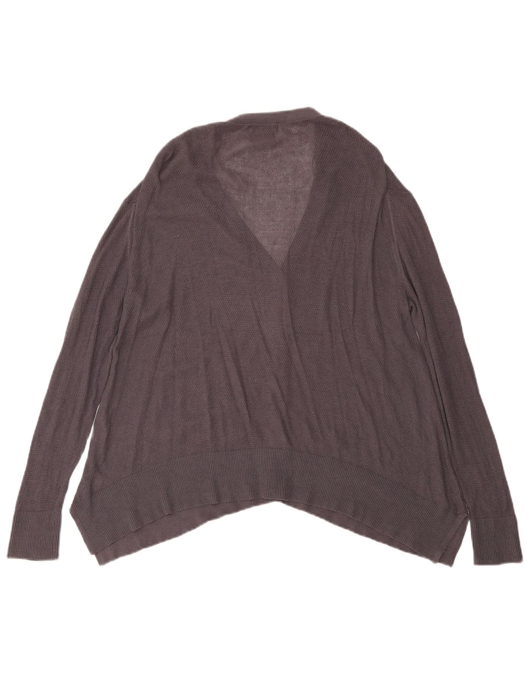 MASSIMO DUTTI Damen Strickjacke UK 14 Mittelgraue Baumwolle