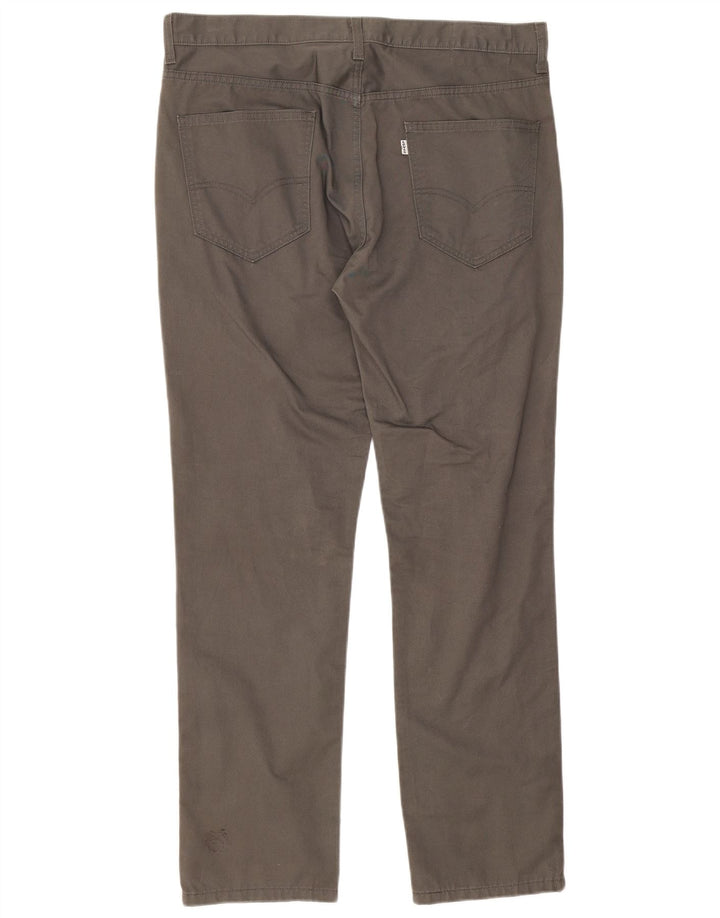 Levi's Mens Straight Chino Trousers W36 L32 Grey Cotton