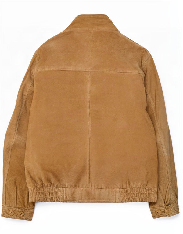 Jachetă de piele pentru bărbați vintage IT 54 2XL piele bej