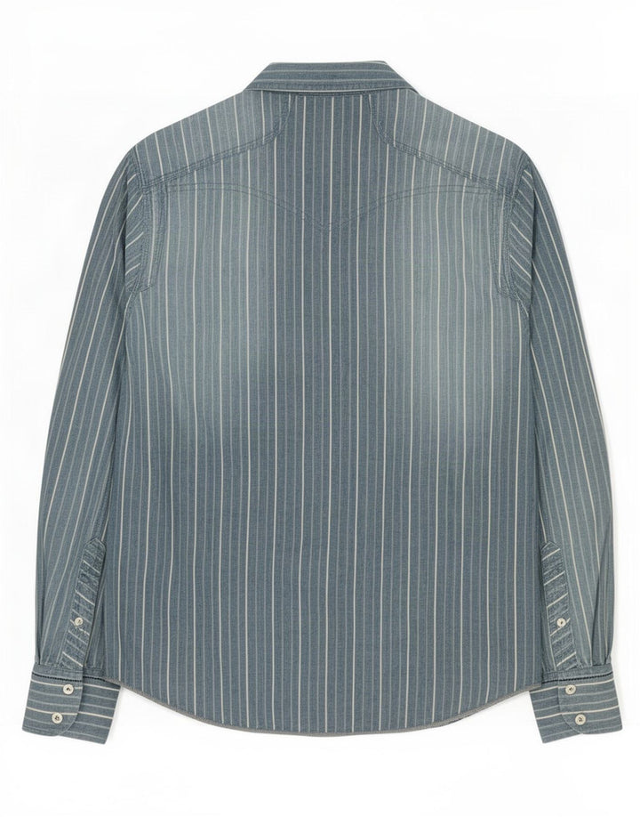 Levi's Herrenhemd aus mittelblauer, gestreifter Baumwolle