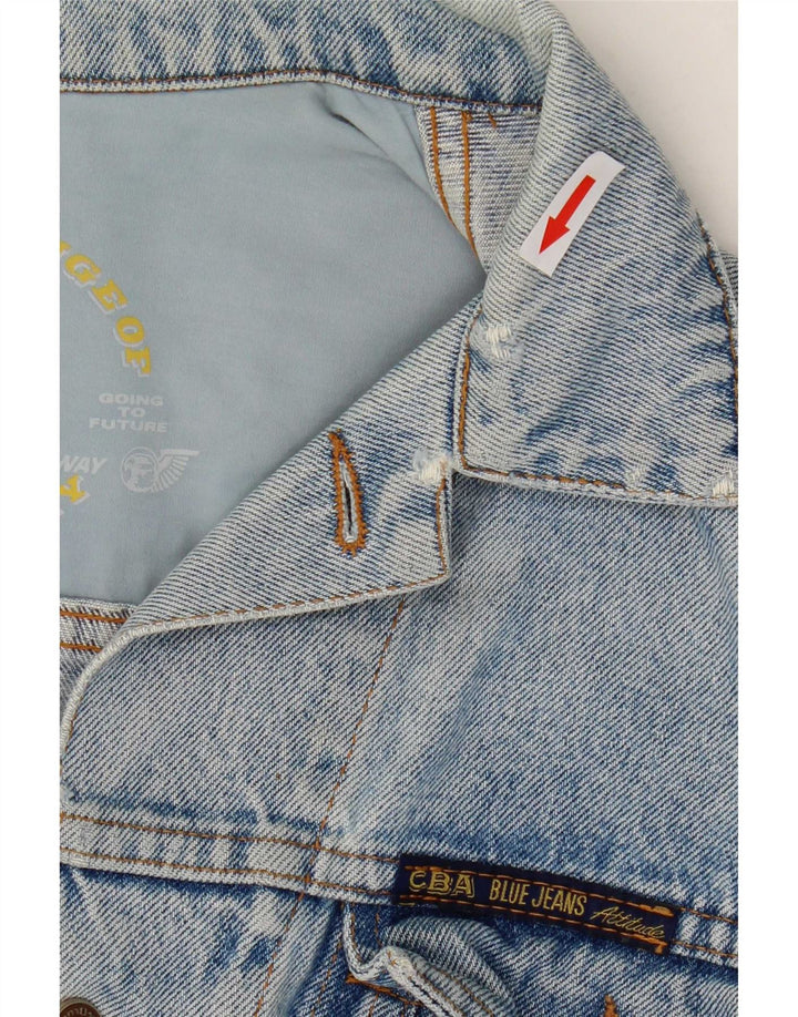 Vintage mujer chaqueta de mezclilla Reino Unido 16 azul grande