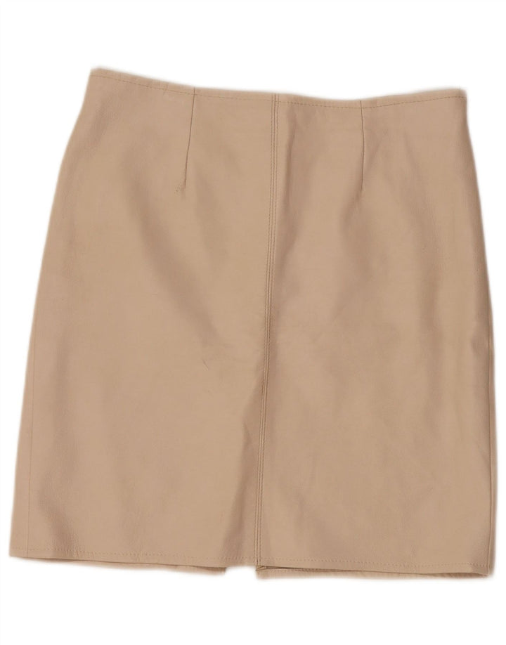 Vintage Damen Lederrock W30 Mittelbeige