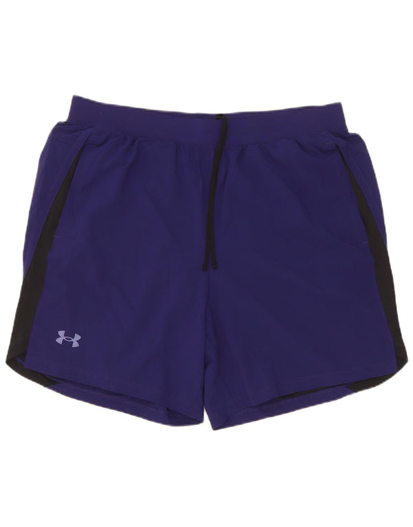 Under Armour Mens Sport Shorts XL Purple Colourblock