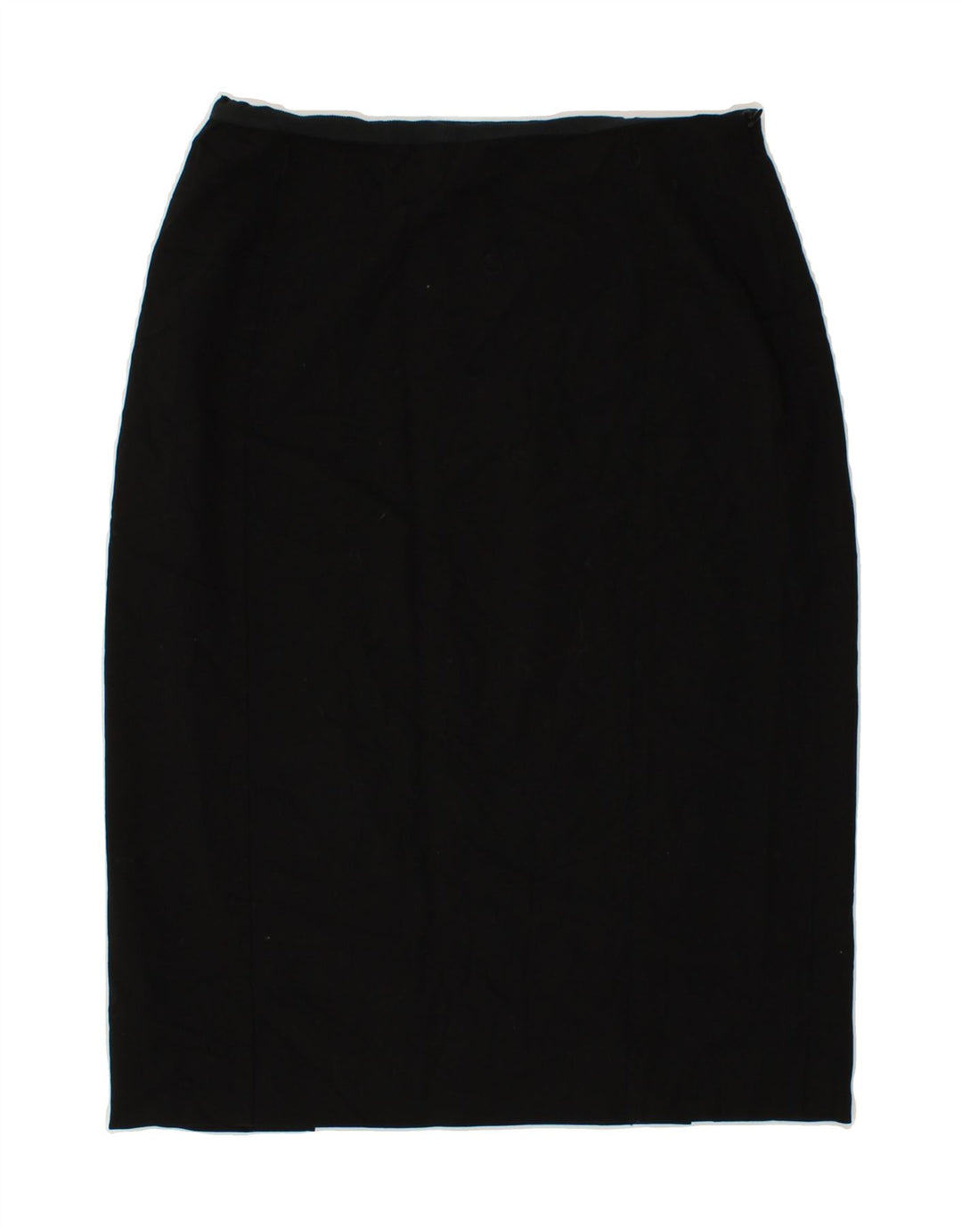 JAEGER Womens Midi Skirt UK 12 Medium W28  Black Wool Vintage Jaeger and Second-Hand Jaeger from Messina Hembry 