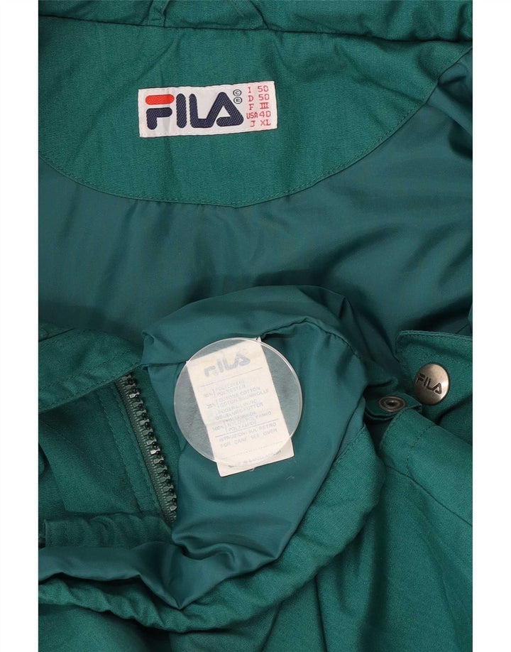 Fila Herren Graphic Hooded Utility Jacke IT 50 Large Grün Polyester