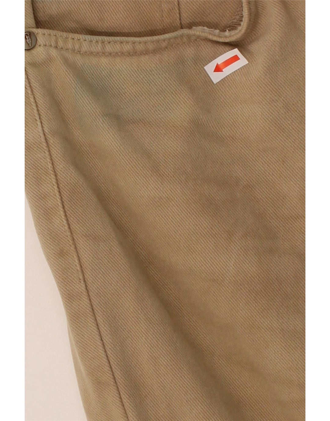 TRUSSARDI Mens Straight Jeans W33 L28 Beige Cotton Vintage Trussardi and Second-Hand Trussardi from Messina Hembry 