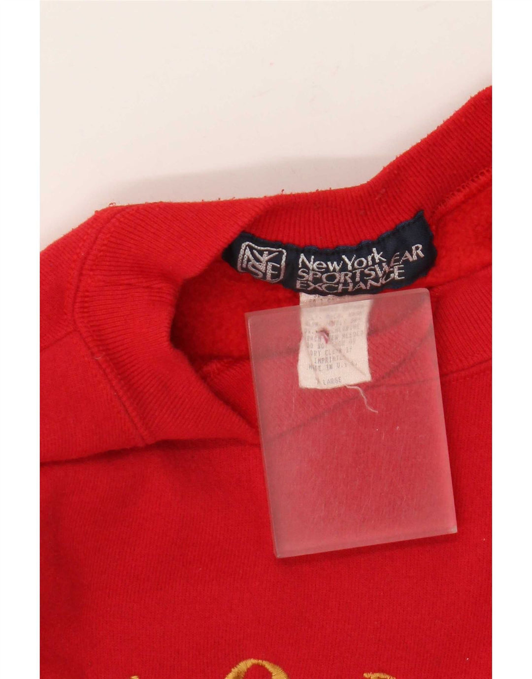 Vintage Mens Graphic Sweatshirt Jumper XL Red Cotton