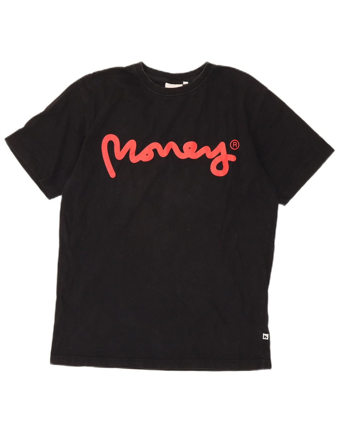 Money Mens Graphic T-Shirt Top Medium Black Cotton
