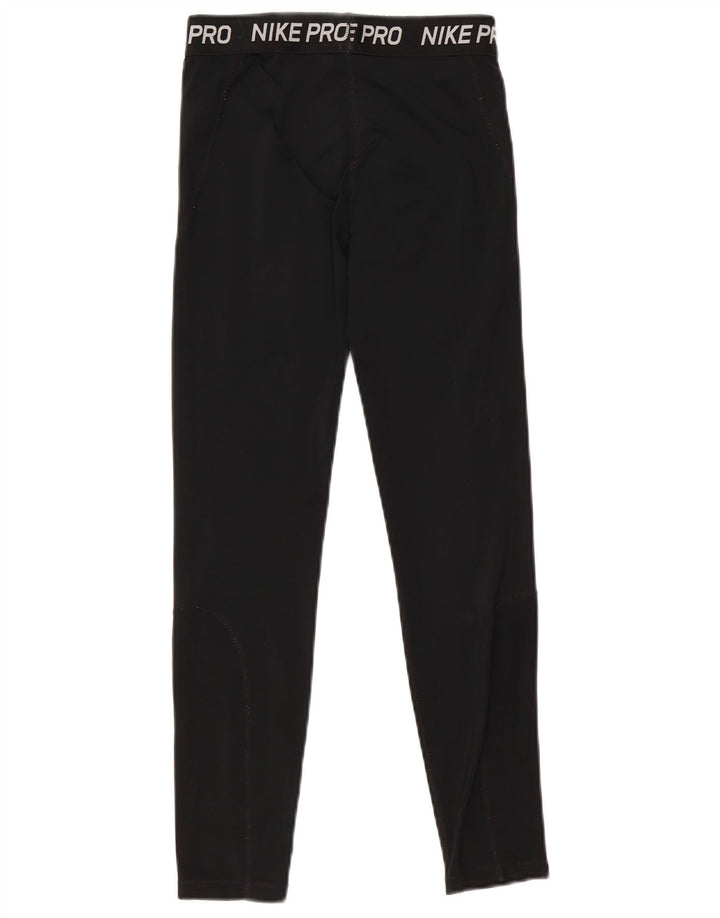 Nike Womens Graphic Leggings UK 8 Small  Black Polyester