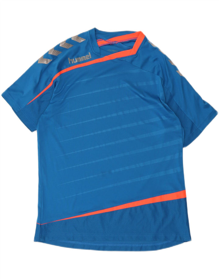 T-shirt grafica da uomo Hummel Top a righe blu grandi