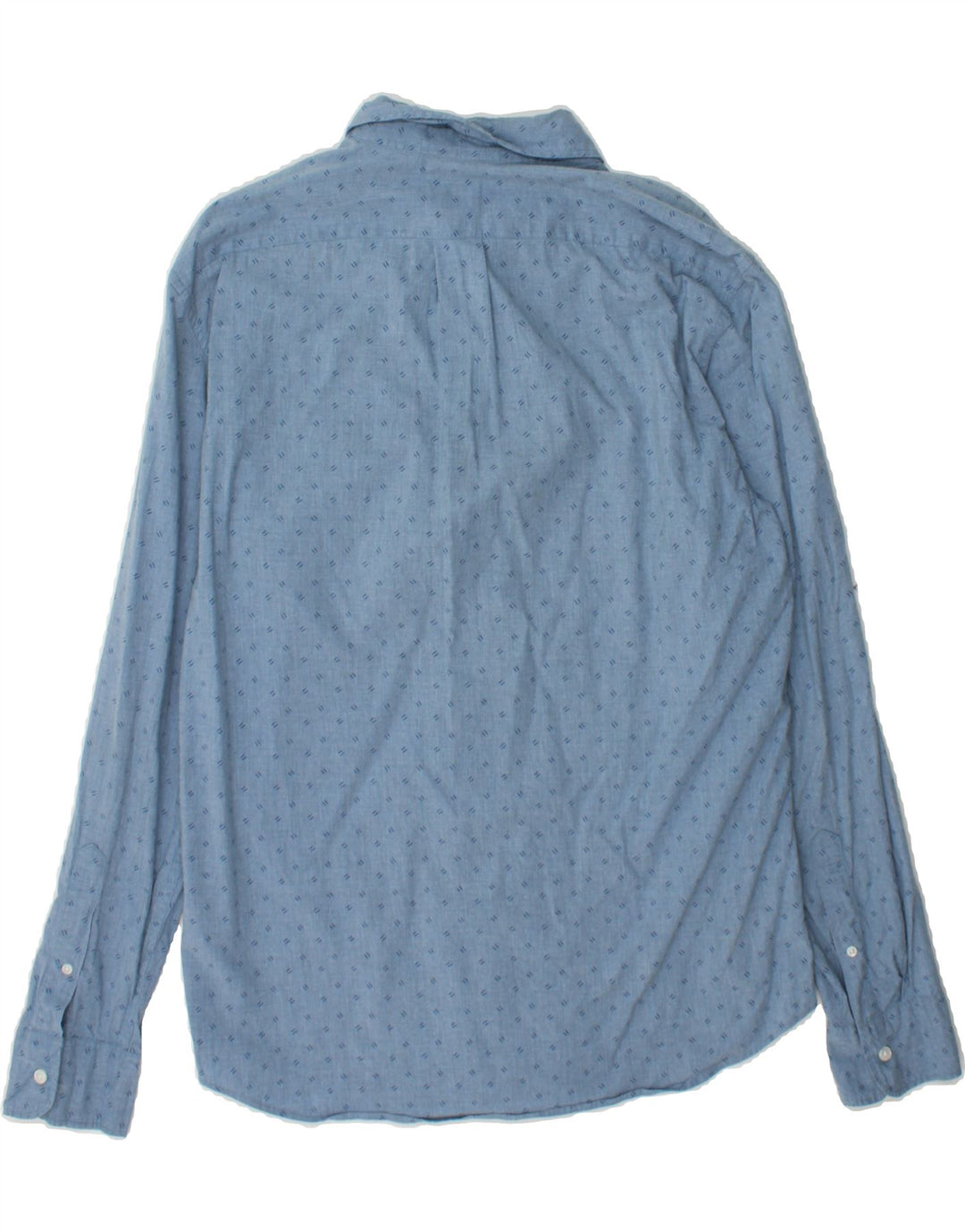 J. CREW Mens Slim Shirt Medium Blue Flecked Cotton Vintage J. Crew and Second-Hand J. Crew from Messina Hembry 