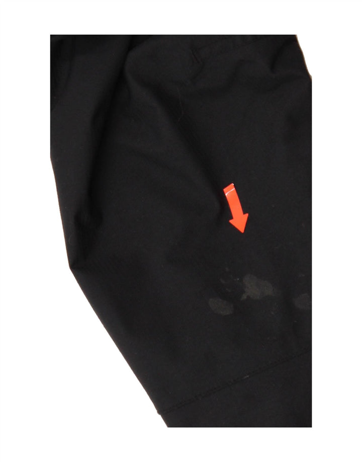 JACK WOLFSKIN Womens Hooded Windbreaker Jacket UK 16 Large Black Polyamide Vintage Jack Wolfskin and Second-Hand Jack Wolfskin from Messina Hembry 