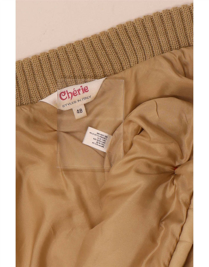 Cherie Женский бомбер IT 48 XL Бежевый Шелк