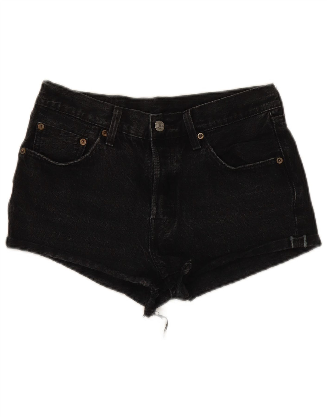 Levi's Womens 501 Denim Shorts W27 Small Black Cotton