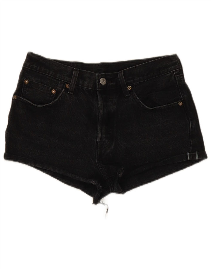 Levi's Womens 501 Denim Shorts W27 Small Black Cotton