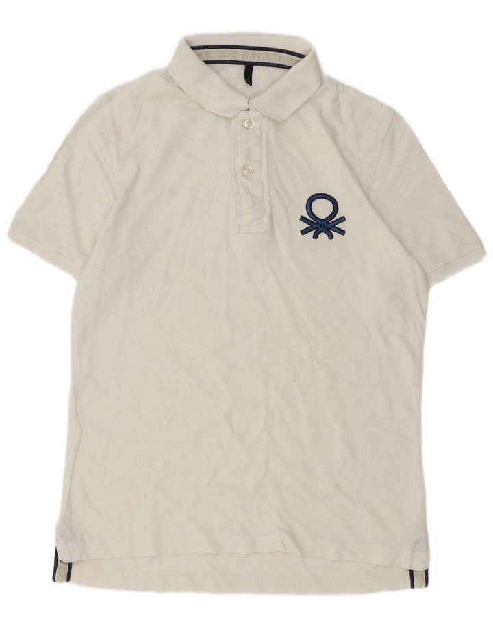 Camisa polo masculina Benetton média branca