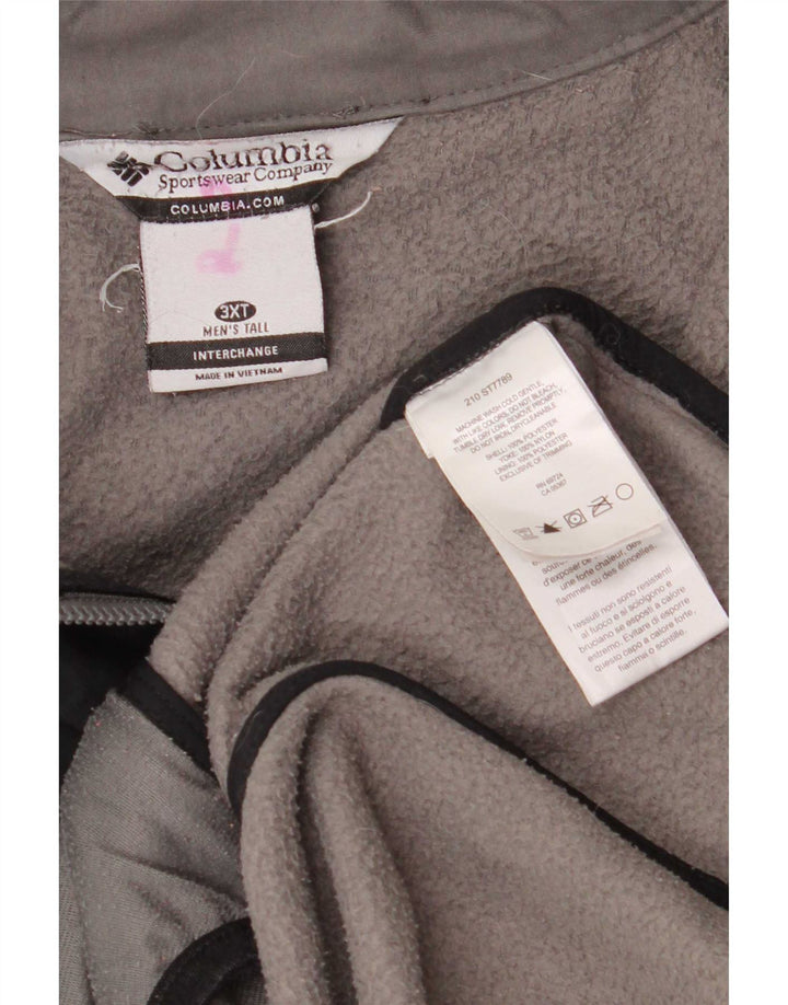 Columbia Herren Fleecejacke UK 46 3XL Graues Colourblock-Polyester