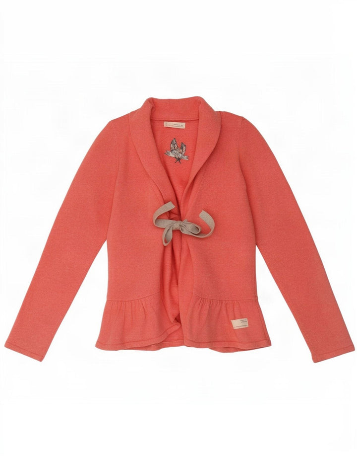Odd Molly Womens Cardigan Sweater Size 2 Medium Pink Flecked Cotton